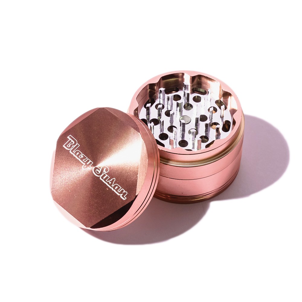 Blazy Susan 4pc Aluminum Grinder, thc, , dry herb, flower, aromatherapy, alternative